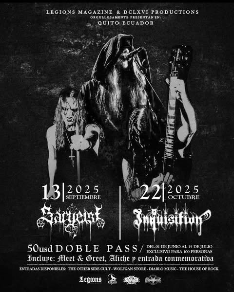 Sargeist / Inquisition  “DOUBLE PASS” PREVENTA