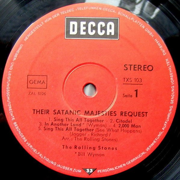 The Rolling Stones – Their Satanic Majesties Request LP