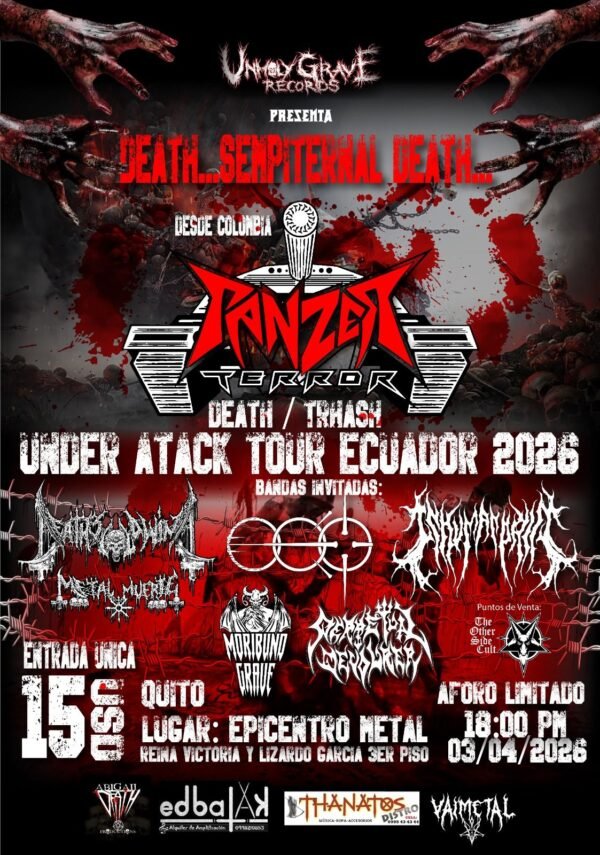618089183_1492328739567141_47294346476427449_n PANZER TERROR En Ecuador "Tour 2026" TICKET