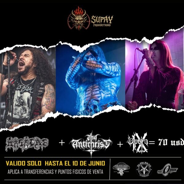 MASACRE -THY ANTICHRIST - OPERA IX  Triple Entrada Combo