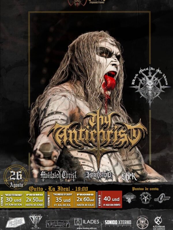 Thy Antichrist en vivo en Quito 26 de agosto de 2026 TICKET