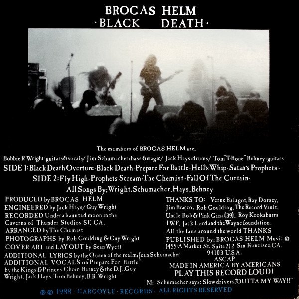 Brocas Helm ‎– Black Death Vinyl, LP, Album