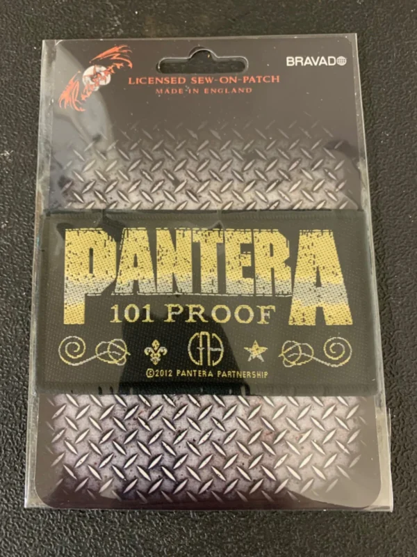 Pantera 101 Proof Whiskey Label Woven Patch
