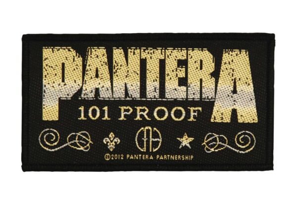 Pantera 101 Proof Whiskey Label Woven Patch