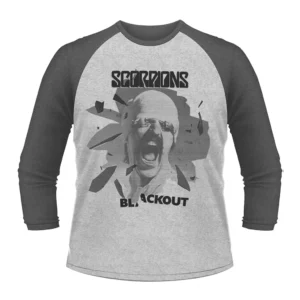 Scorpions Blackout (Grey) 3/4 Sleeve T-Shirt M
